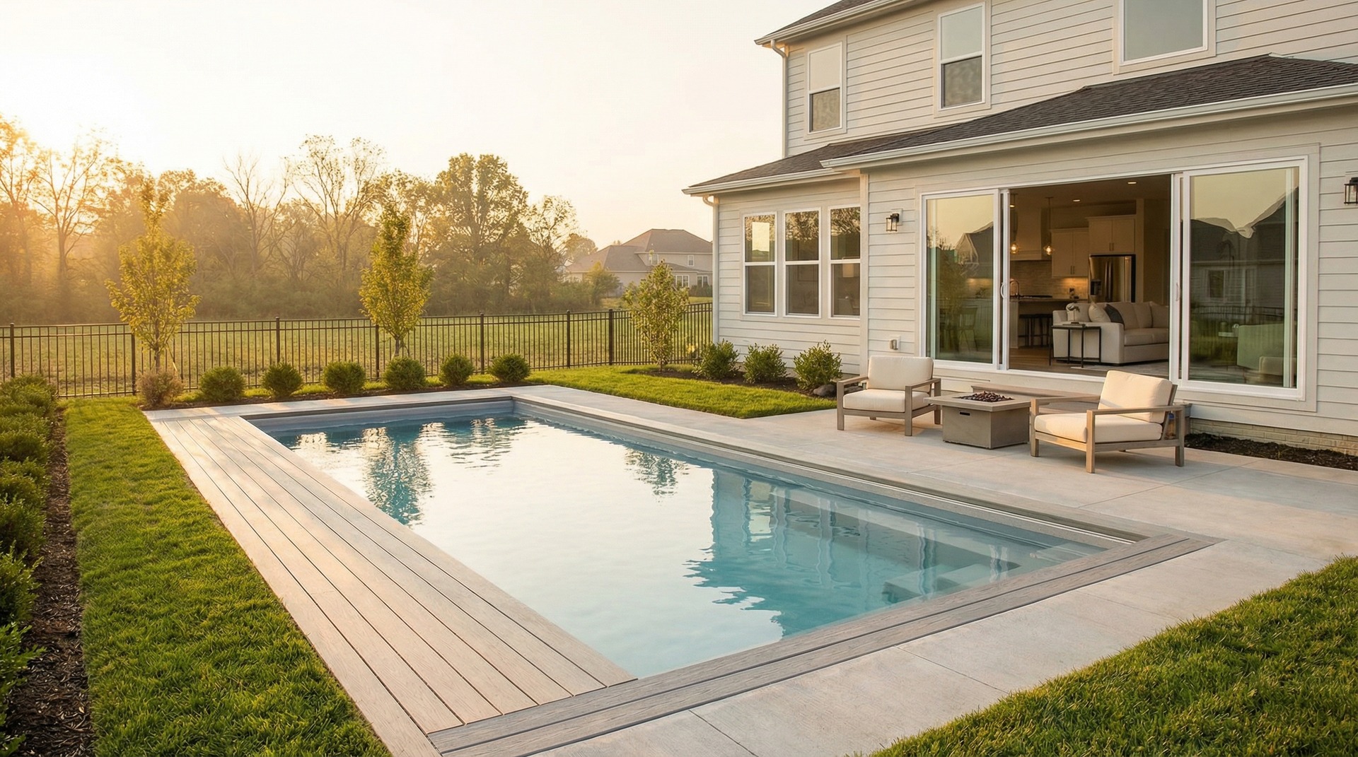 Custom pool installation in Delaware, Ohio