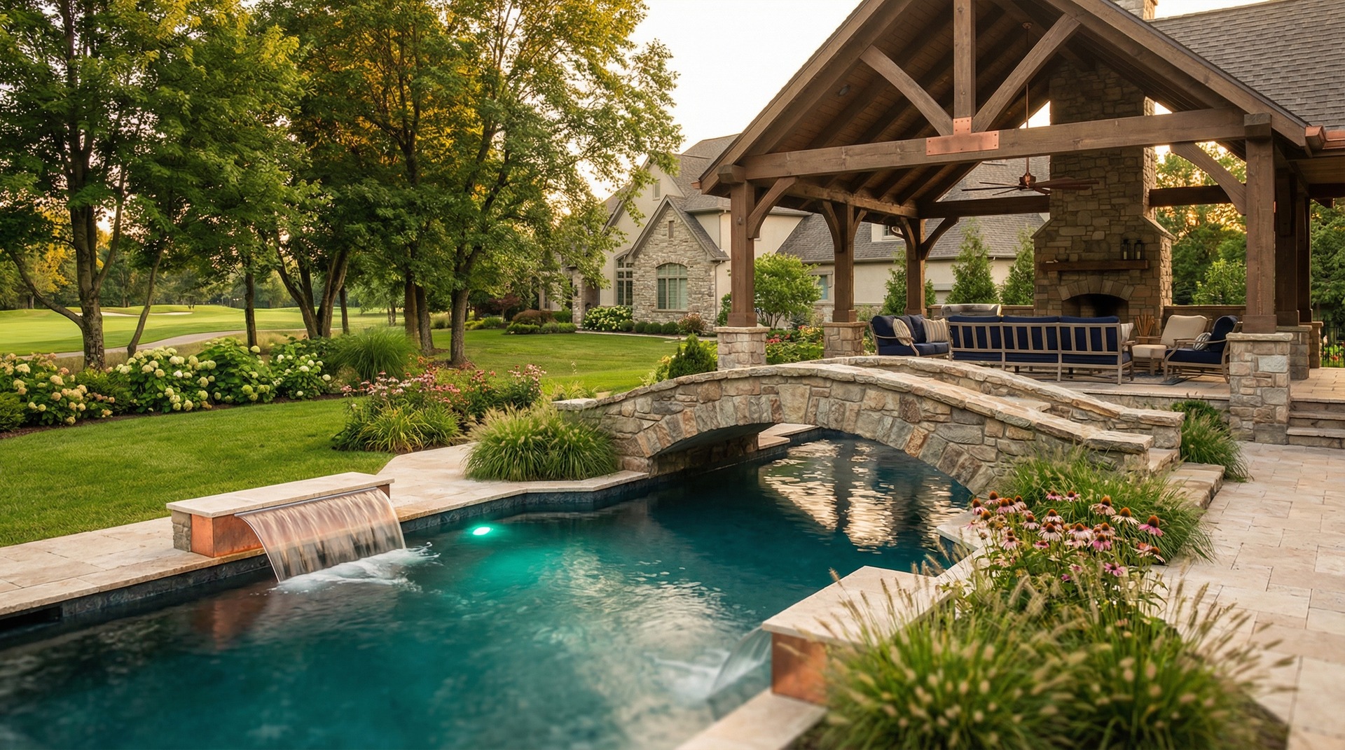 Custom pool in Dublin, Ohio