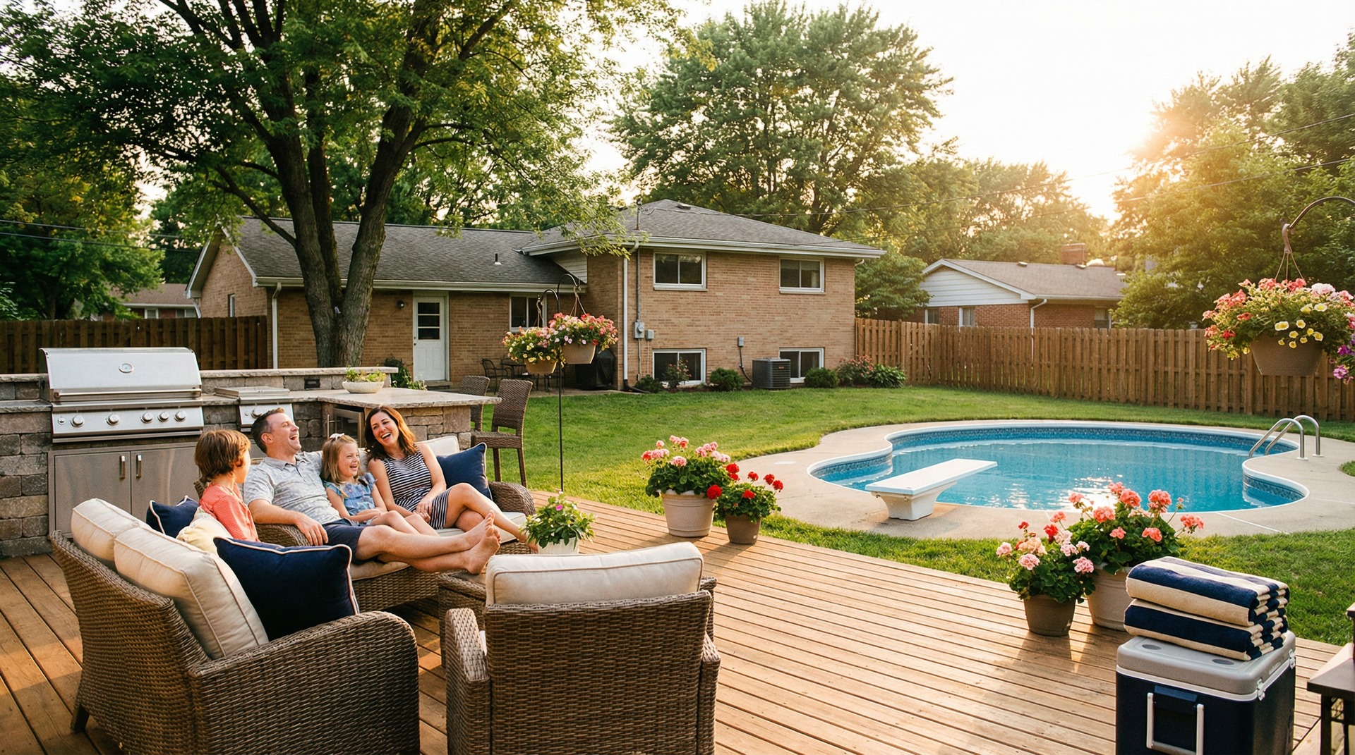 Custom pool installation in Grove City, Ohio