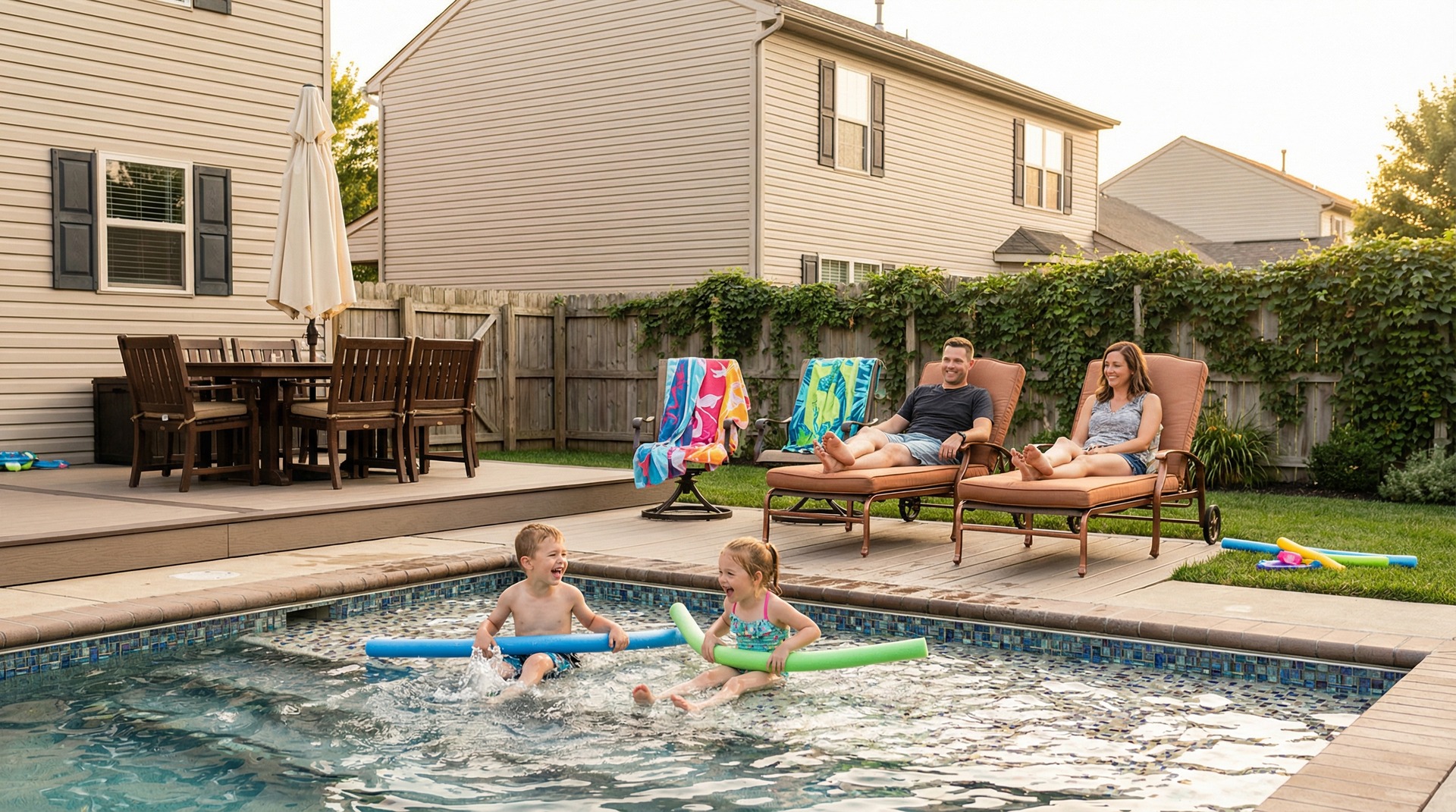 Pool installation in Hilliard, Ohio