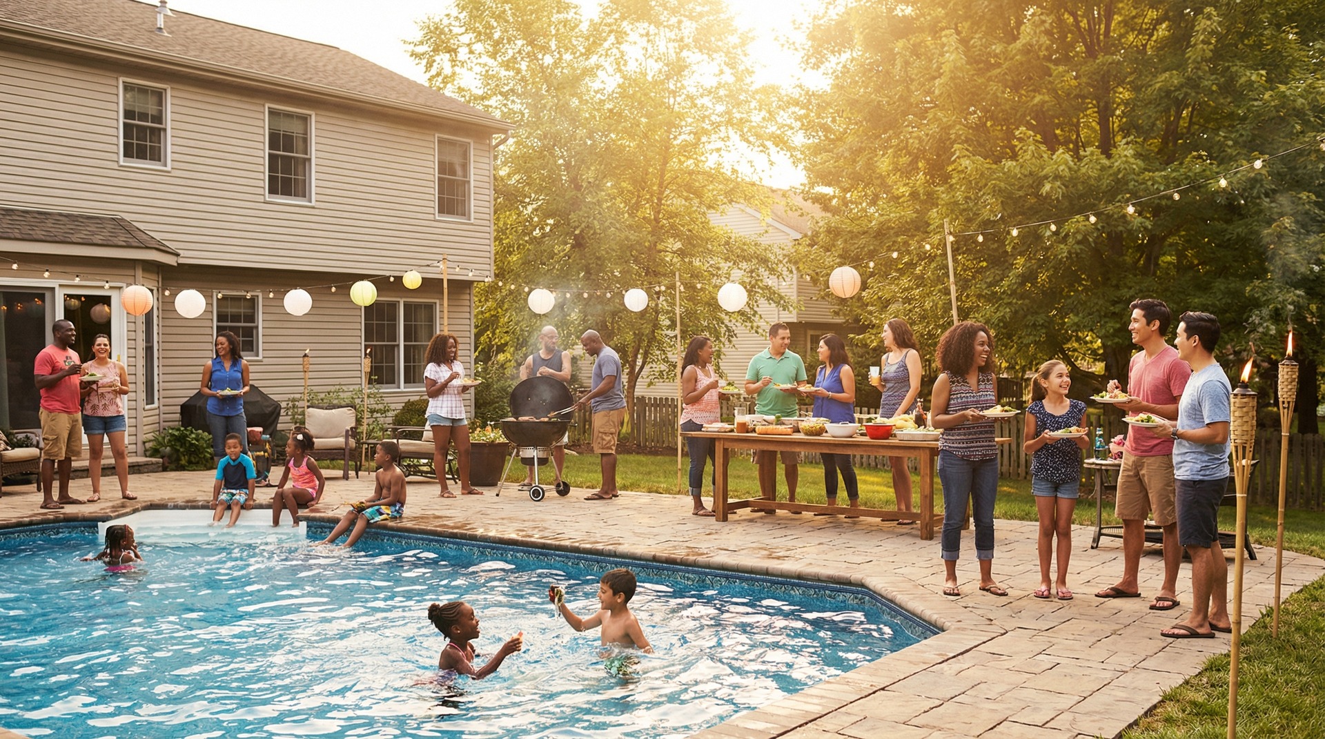 Custom pool installation in Reynoldsburg, Ohio