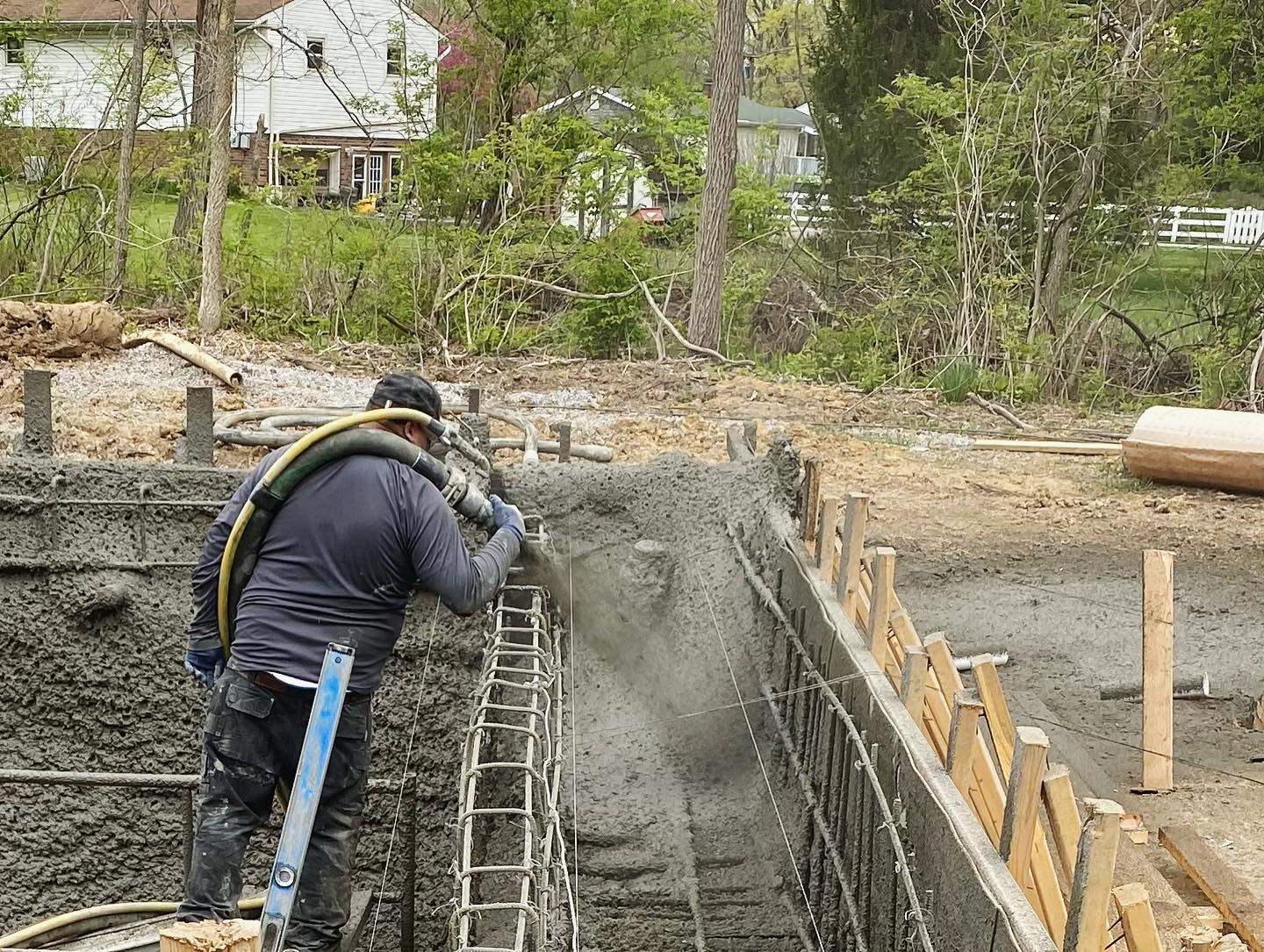 Indoor commercial pool installation