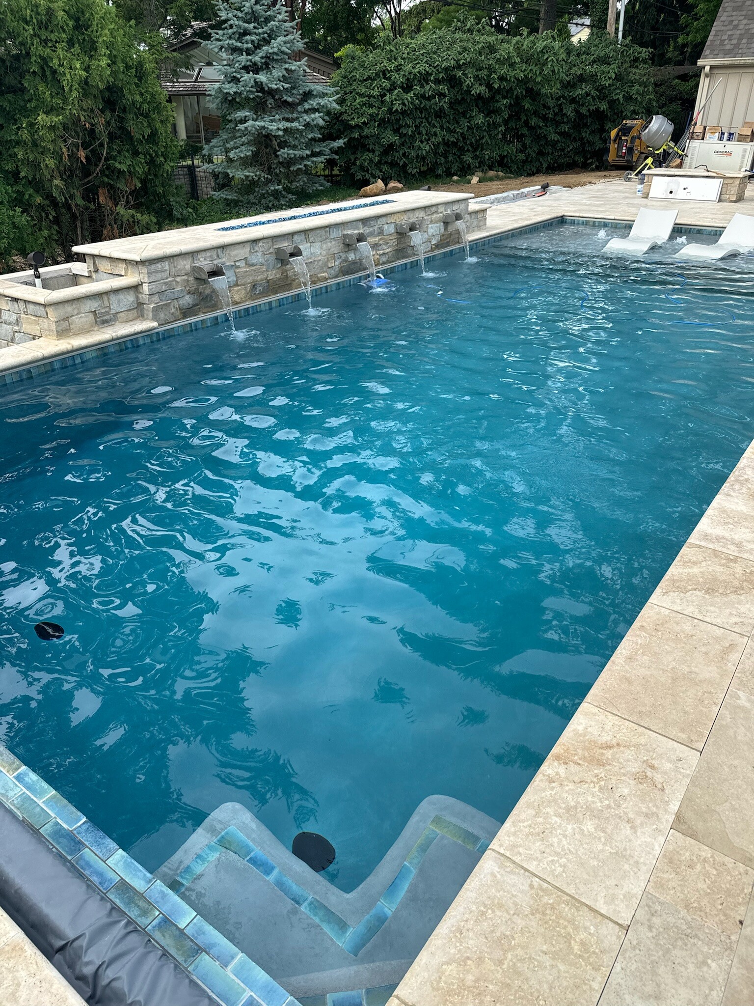 Pool construction in progress