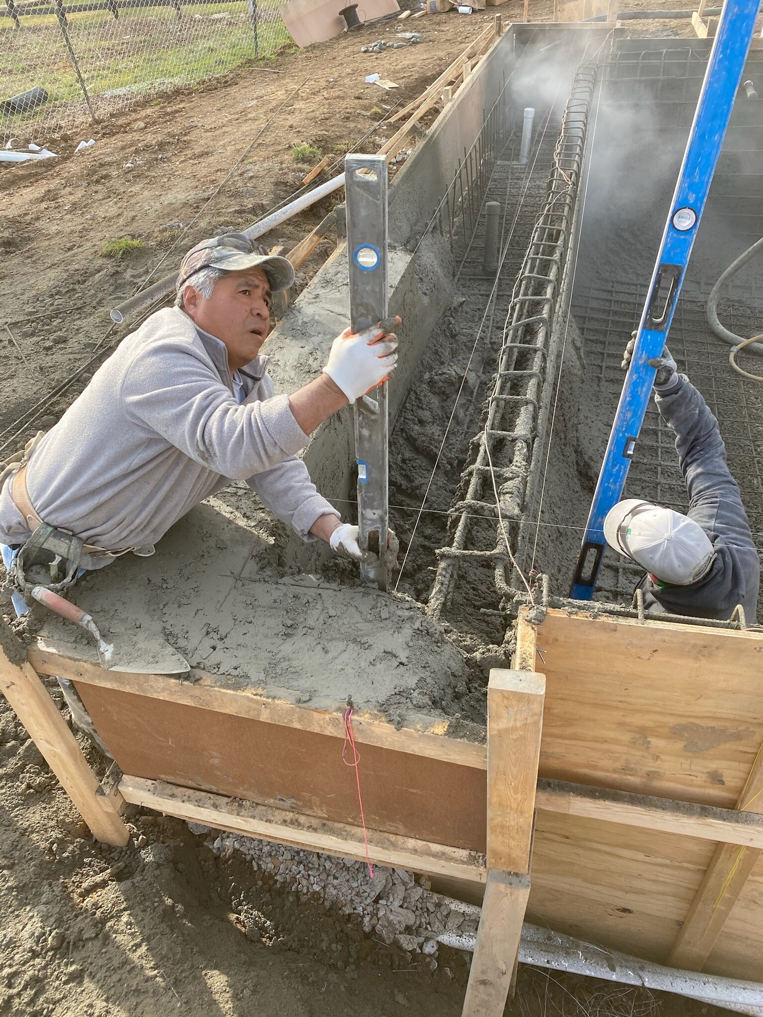 Custom pool with deck